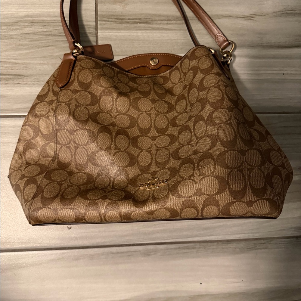 Coach Brown Signature Shoulder Bag